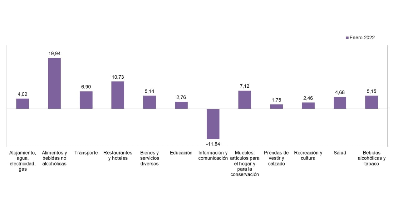 Variación anual del Índice de Precios al Consumidor (IPC). Foto: Dane