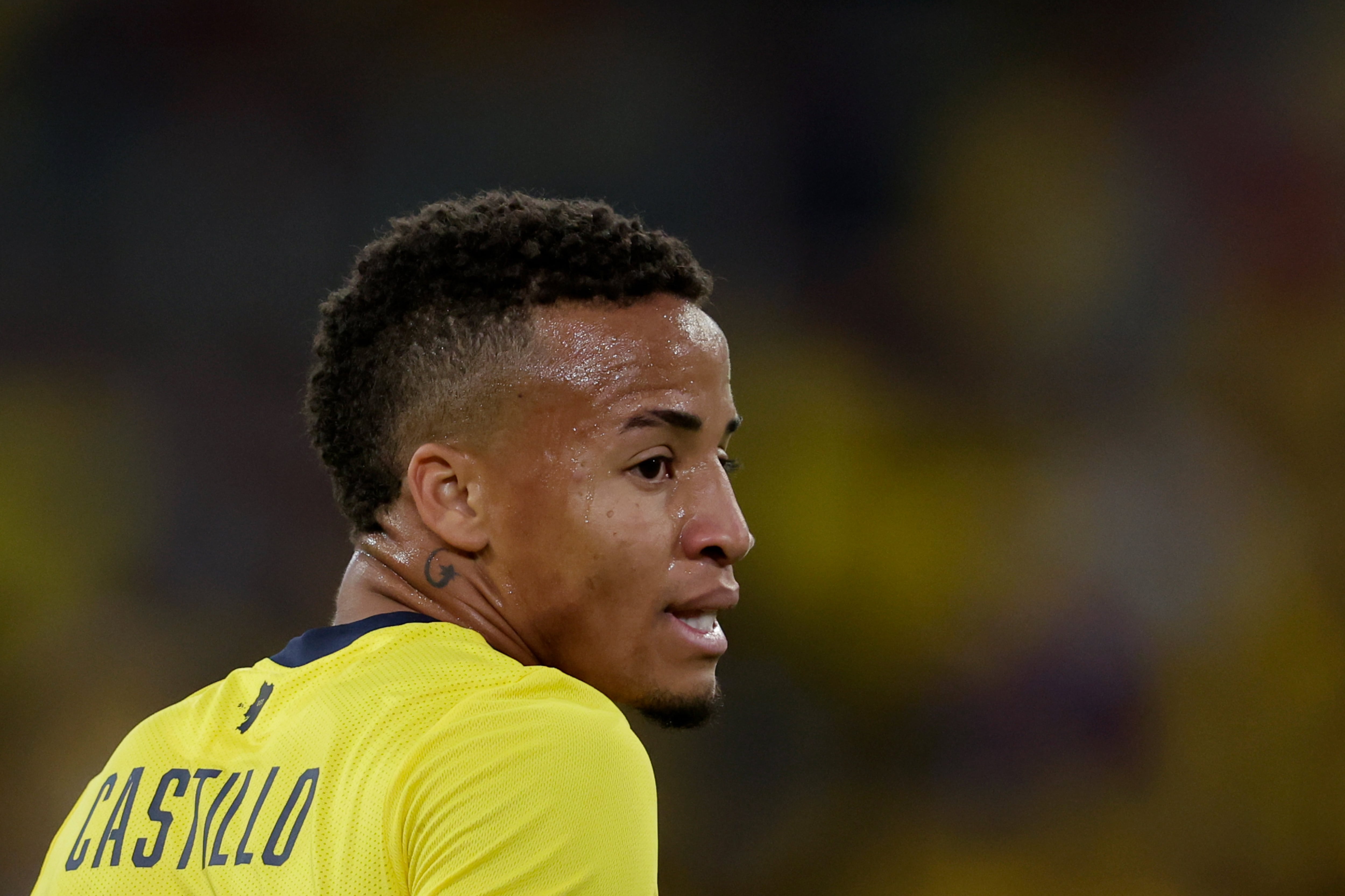 DUSSELDORF, GERMANY - SEPTEMBER 27: Byron Castillo of Ecuador during the International Friendly match between Ecuador v Japan at the Merkur Spiel Arena on September 27, 2022 in Dusseldorf Germany (Photo by Eric Verhoeven/Soccrates/Getty Images)