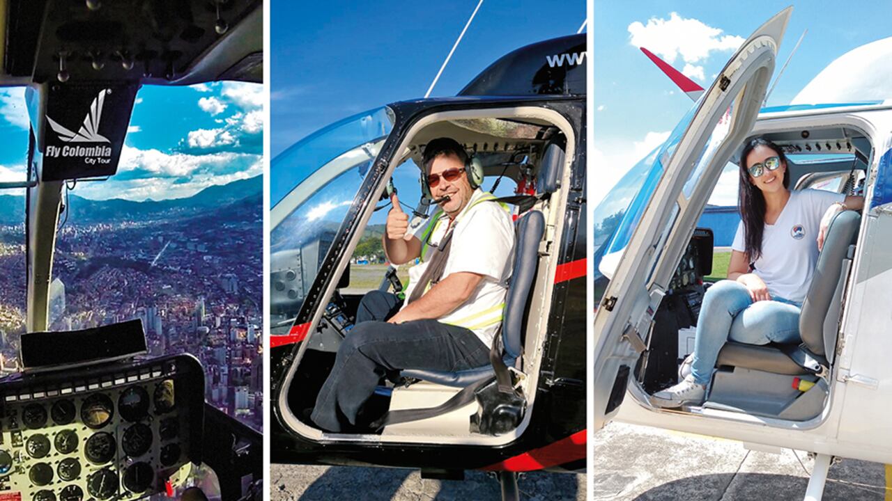 Diego Velásquez, de Fly Colombia, y Juana María Vásquez, de Sky Adventure Colombia, ven oportunidades en este modelo de negocio, atractivo para turistas que quieren disfrutar la experiencia de volar en helicóptero.