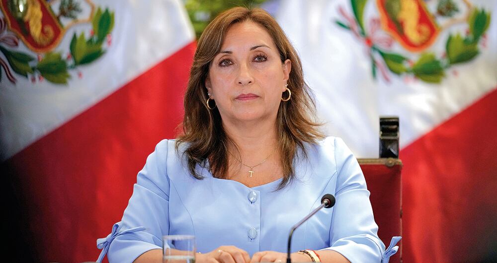 La presidenta Dina Boluarte. 