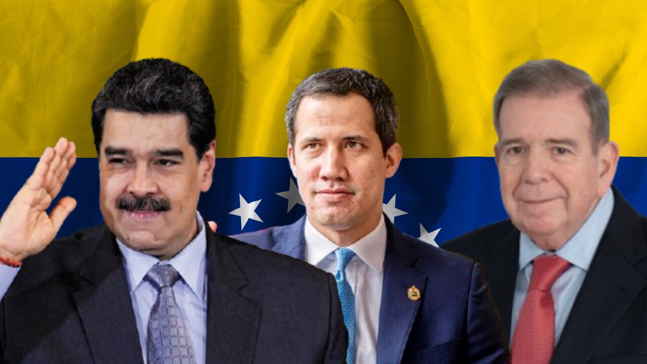 Nicolás Maduro, Juan Guaidó y Edmundo González