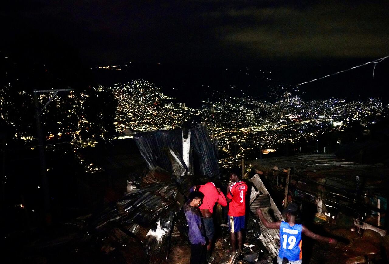 Sector Carambolas de Medellín, lugar donde ocurrió el incendio en las últimas horas.
