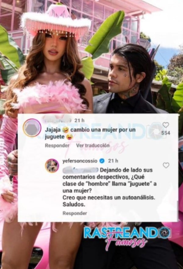 Yeferson Cossio defendió a su novia.