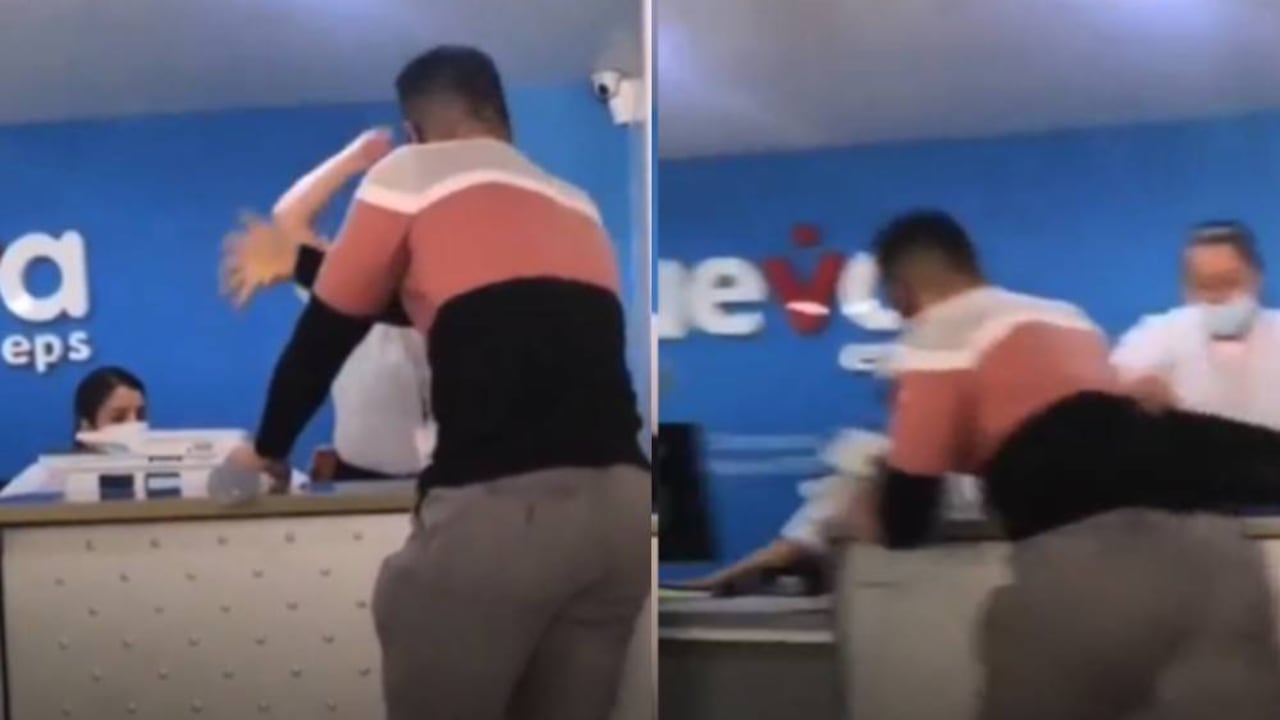 El hombre, enfurecido, agredió a las trabajadoras de la sede de la EPS.