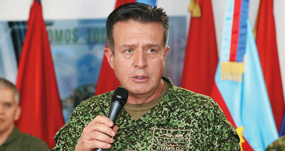 El comandante de las Fuerzas Militares, almirante Francisco Cubides, había garantizado la seguridad en El Plateado Cauca.