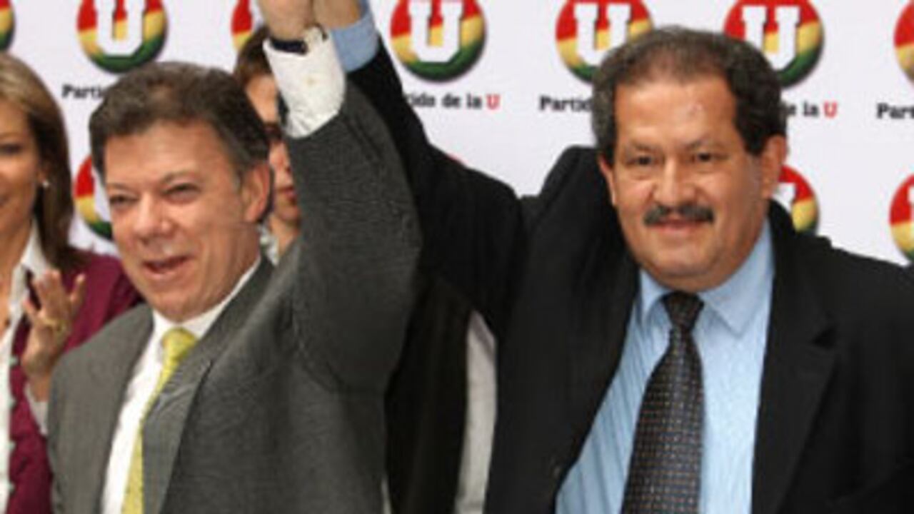 El presidente Juan Manuel Santos junto al vicepresidente Angelino Garzón.