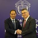 José Manuel Restrepo y el canciller de Israel, Gideon Sa’ar.
