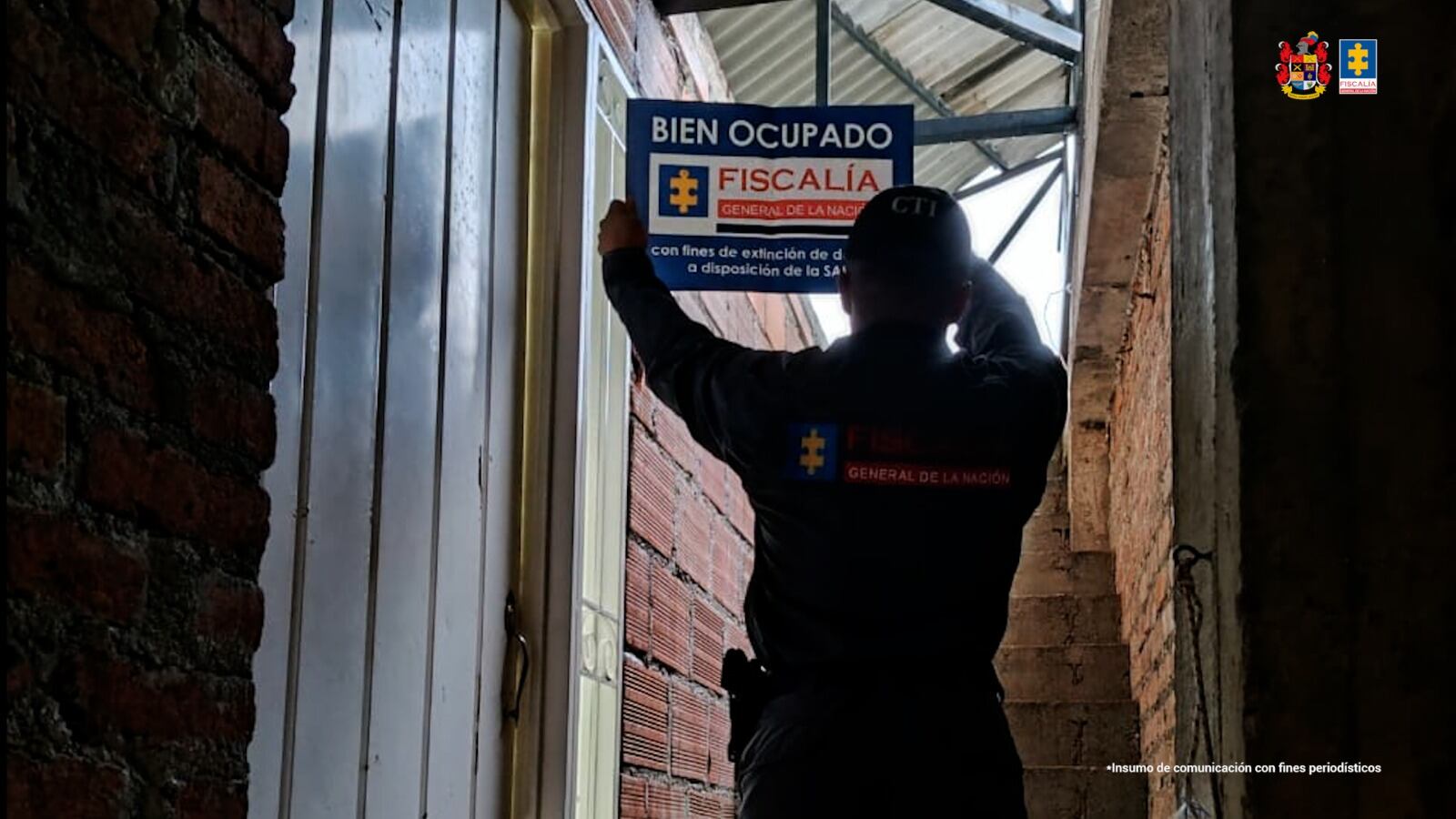 27 bienes avaluados en más de 7.000 millones de pesos fueron ocupados con fines de extinción del derecho de dominio.