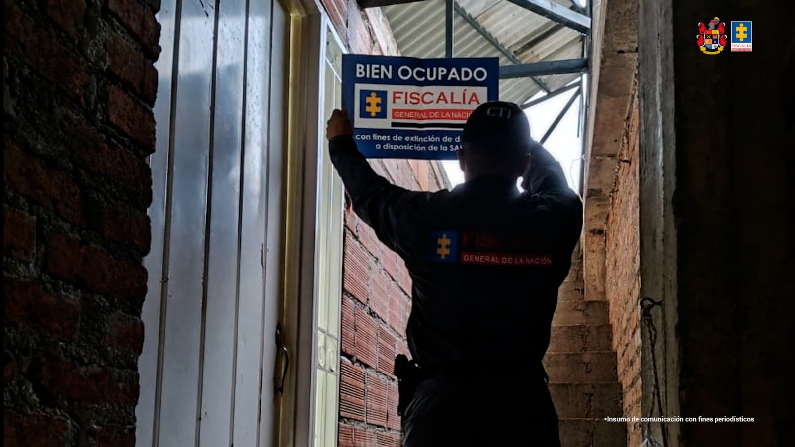 27 bienes avaluados en más de 7.000 millones de pesos fueron ocupados con fines de extinción del derecho de dominio.