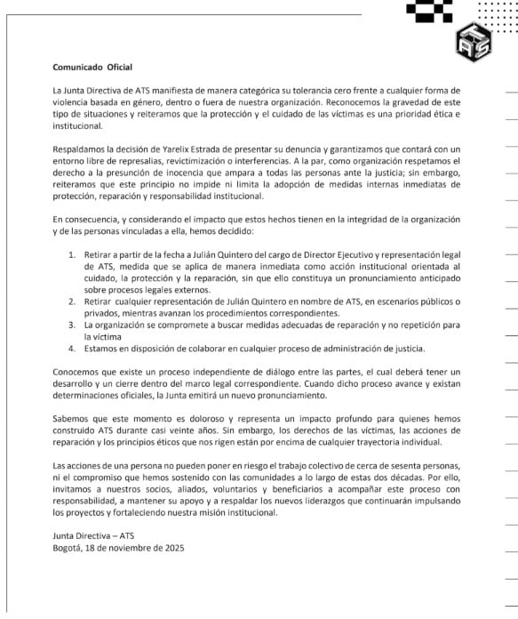 Comunicado de la ATS.
