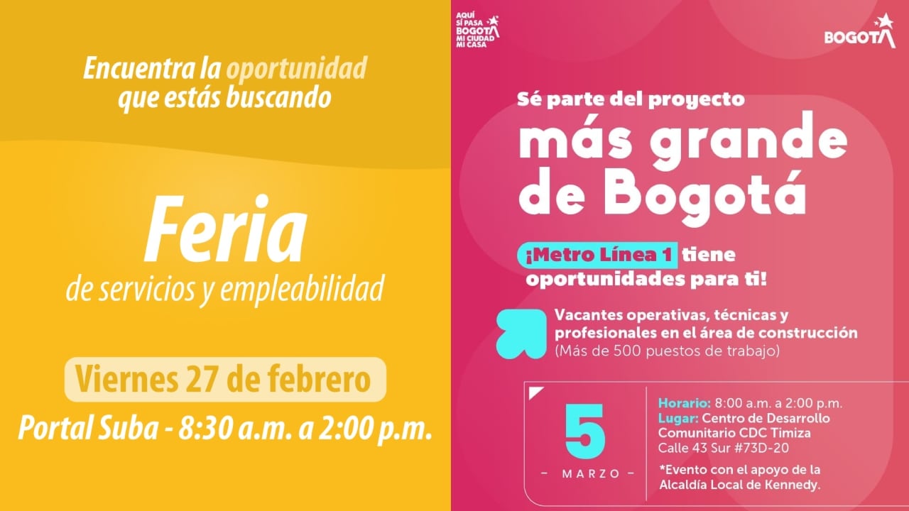 Las ferias de empleo fueron anunciadas por la Alcaldía.