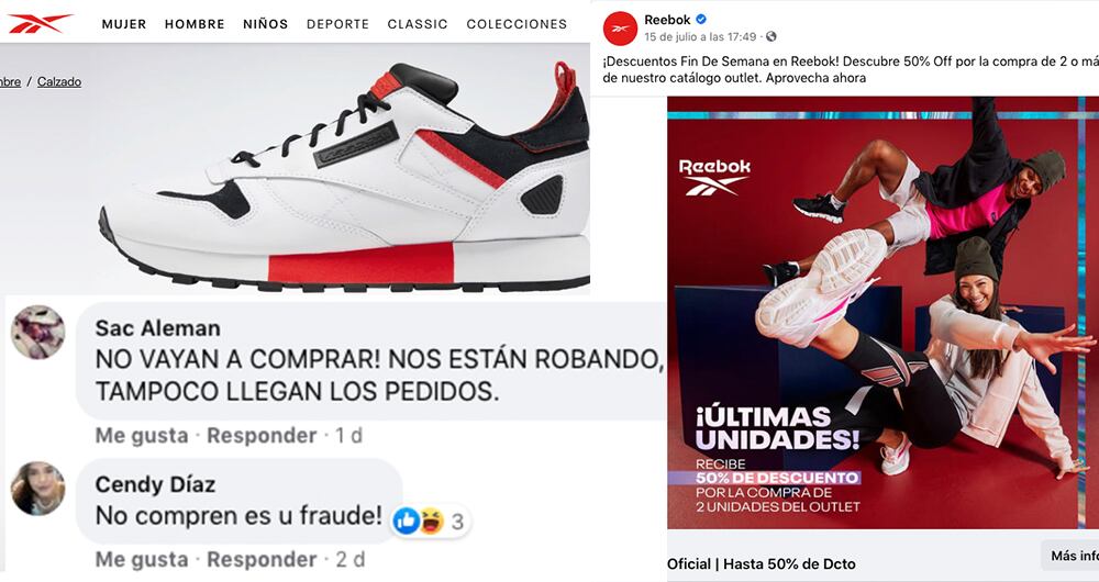 Decenas de internautas acusan a Reebok Colombia de haberles vendido productos que nunca les entregó