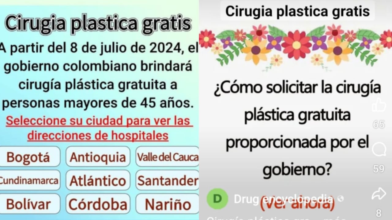 Falsas cirugías plásticas promocionadas en redes sociales.