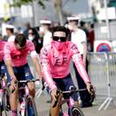 Sergio Higuita del EF Education First Nippo en la Presentación de Equipos.