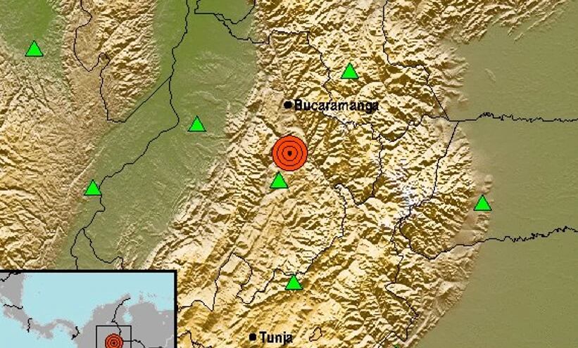 Temblor en Santander, epicentro en Los Santos.