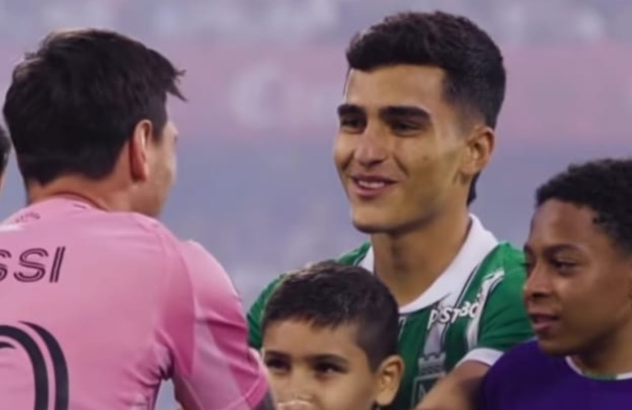 Juan Manuel Renfigo en su encuentro con Leo Messi