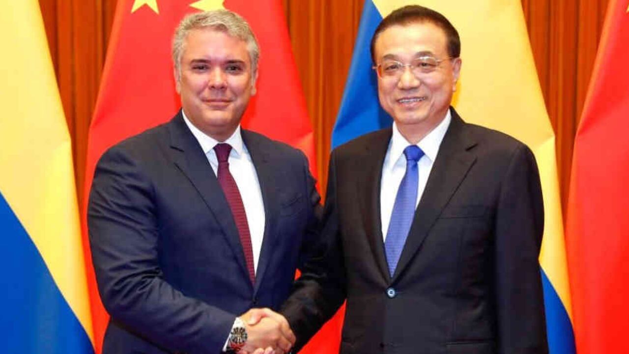 A principios de agosto, Iván Duque visitó China. Foto:Getty Images/ Bbc