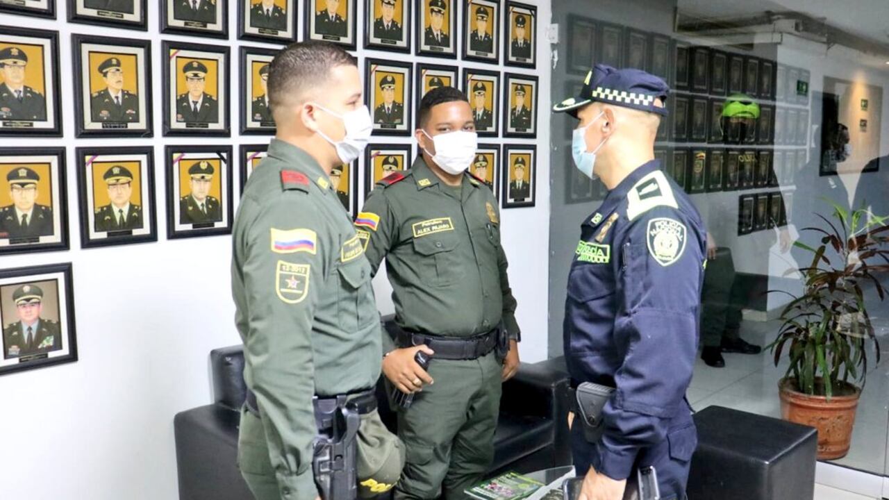 Los patrulleros Felipe Andrés de la Valle Martínez y Alexander de Jesús Pájaro Ortiz