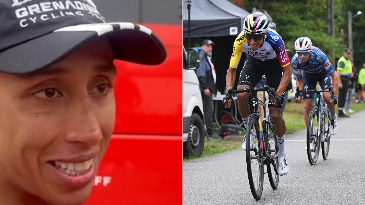 Egan Bernal celebró y reconoció a Mikel Landa en el cierre de la etapa 16 de la Vuelta a España 2025.