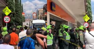 Hombre se salvó de ser linchado, gracias a intervención de la Policía en Envigado.