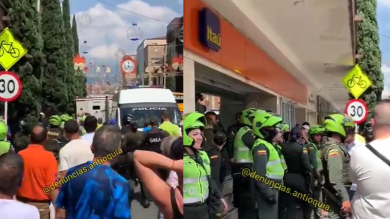 Hombre se salvó de ser linchado, gracias a intervención de la Policía en Envigado.