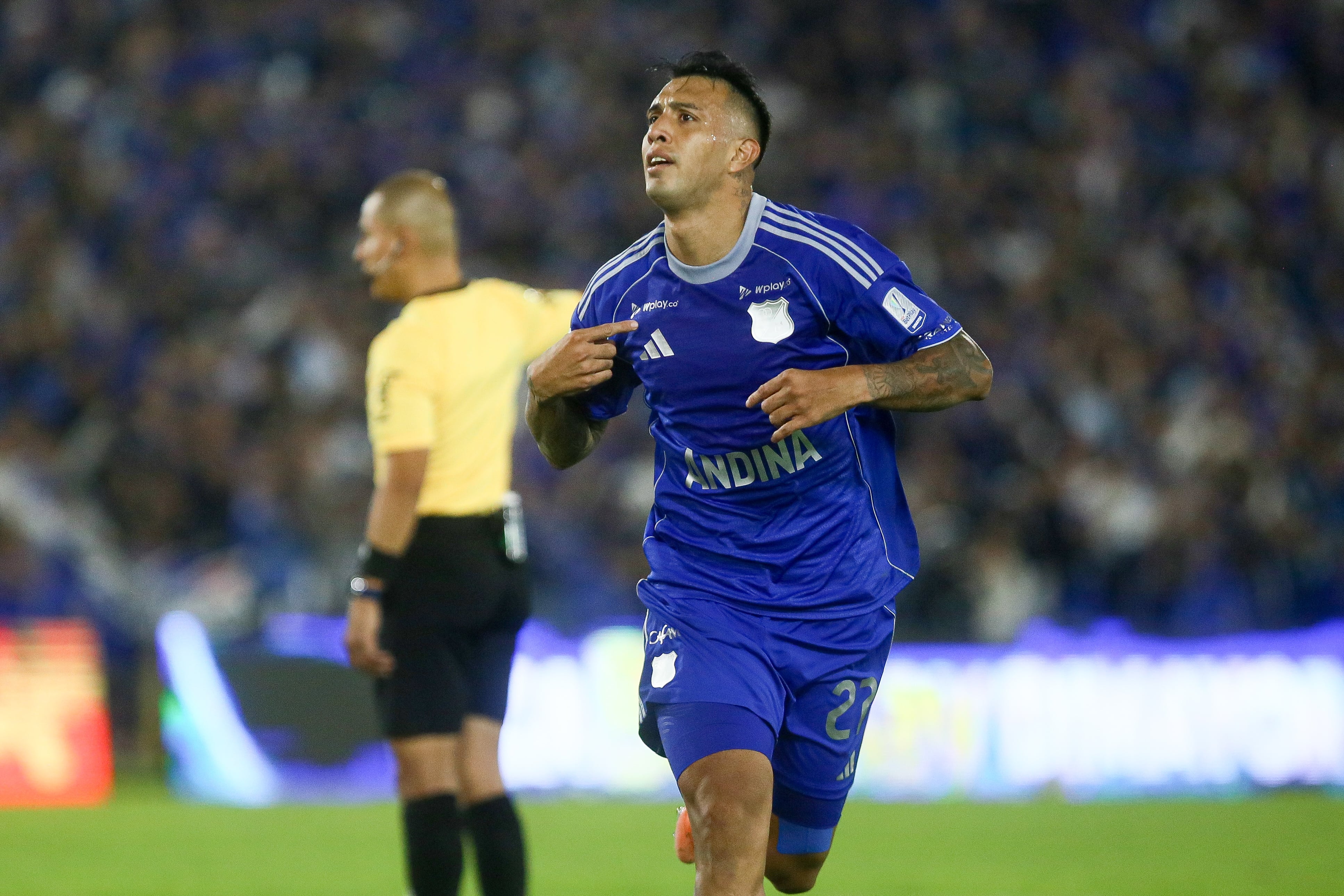 Bogotá. Enero 25 de 2026. Millonarios enfrenta a Junior, por encuentro válido de la Liga BetPlay I 2026 de la fecha 2, en el Estadio Nemecio Camacho El Campin. (Colprensa - Lina Gasca).