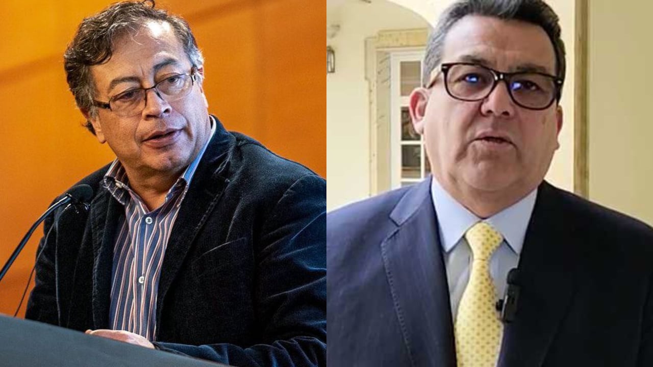 El presidente Gustavo Petro y el presidente del Colpensiones, Jaime Dussán.