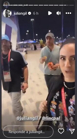 Lincoln Palomeque y Julián Gil en Doha, Qatar. Foto: Instagram @juliangil.