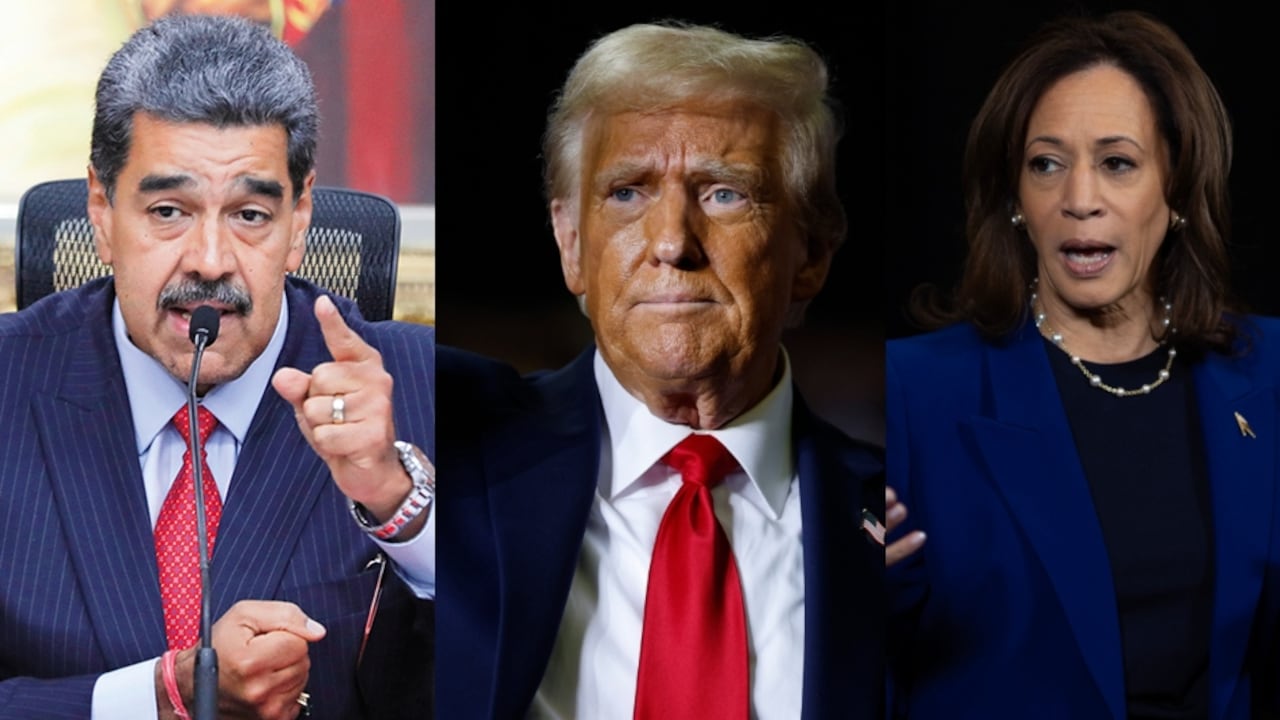 Nicolás Maduro, Donald Trump y Kamala Harris