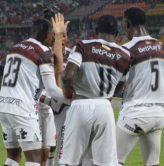 Cúcuta festejando un gol en la Copa Betplay