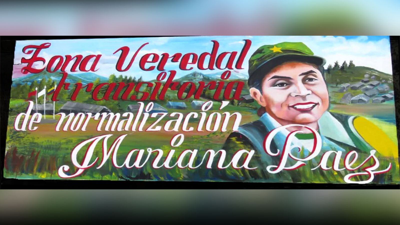 Mural pintado en el Etcr Mariana Páez, en Mesetas, Meta.