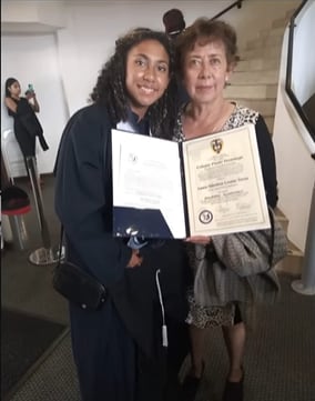 Nancy Torres con su hija Laura Valentina Lozano.