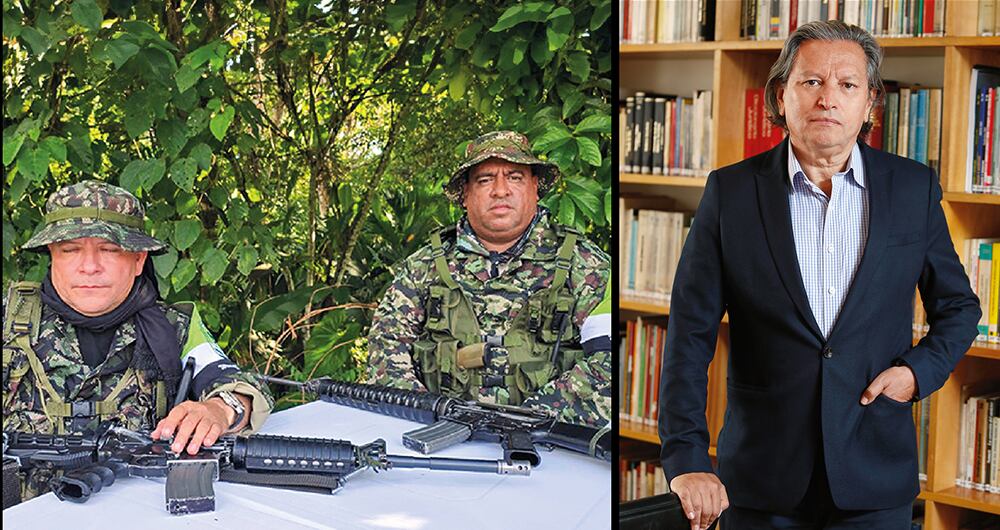 Alias Araña lidera los Comandos de la Frontera. Armando Novoa (derecha), negociador de paz del Gobierno, fue uno de sus defensores durante la captura.