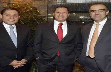 Mauricio Lizcano, Juan Roberto Vargas y Fidel Cano.