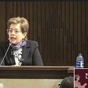 La ministra Gloria Ramírez en el Congreso.