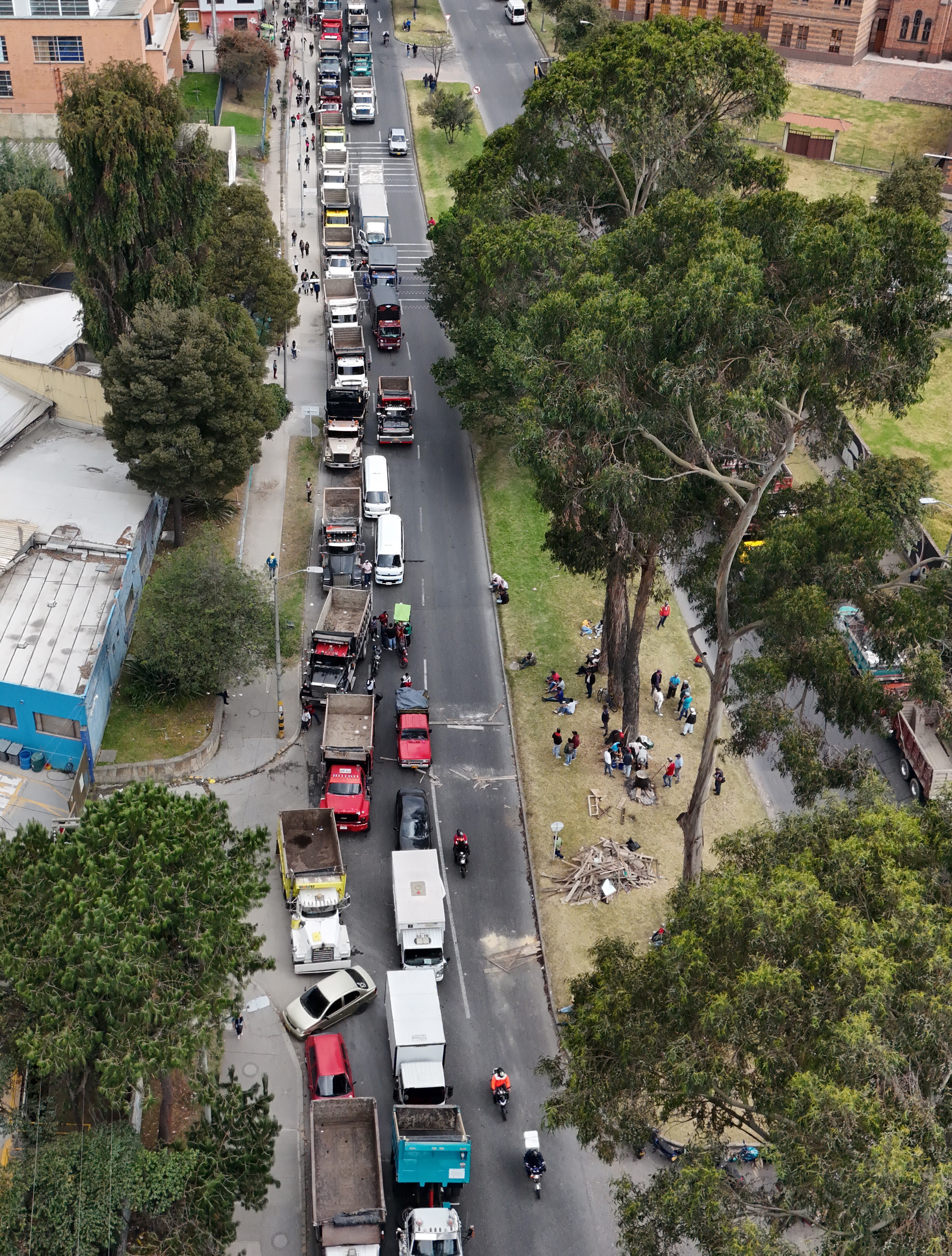 Paro de transportadores y Camiones en Bogotá