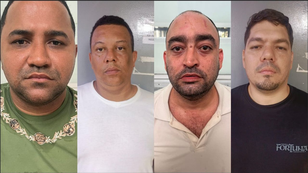 Presuntos delincuentes capturados por la Policía de Barranquilla.