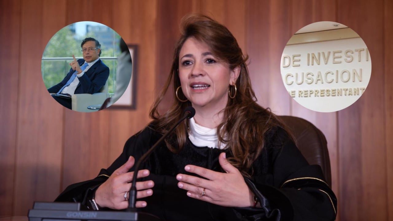 El presidente Petro, la magistrada Cristina Lombana y la Comisión de Acusación del Congreso.