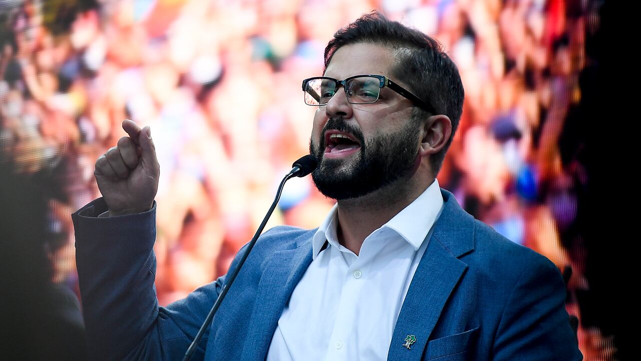 El candidato presidencial chileno Gabriel Boric