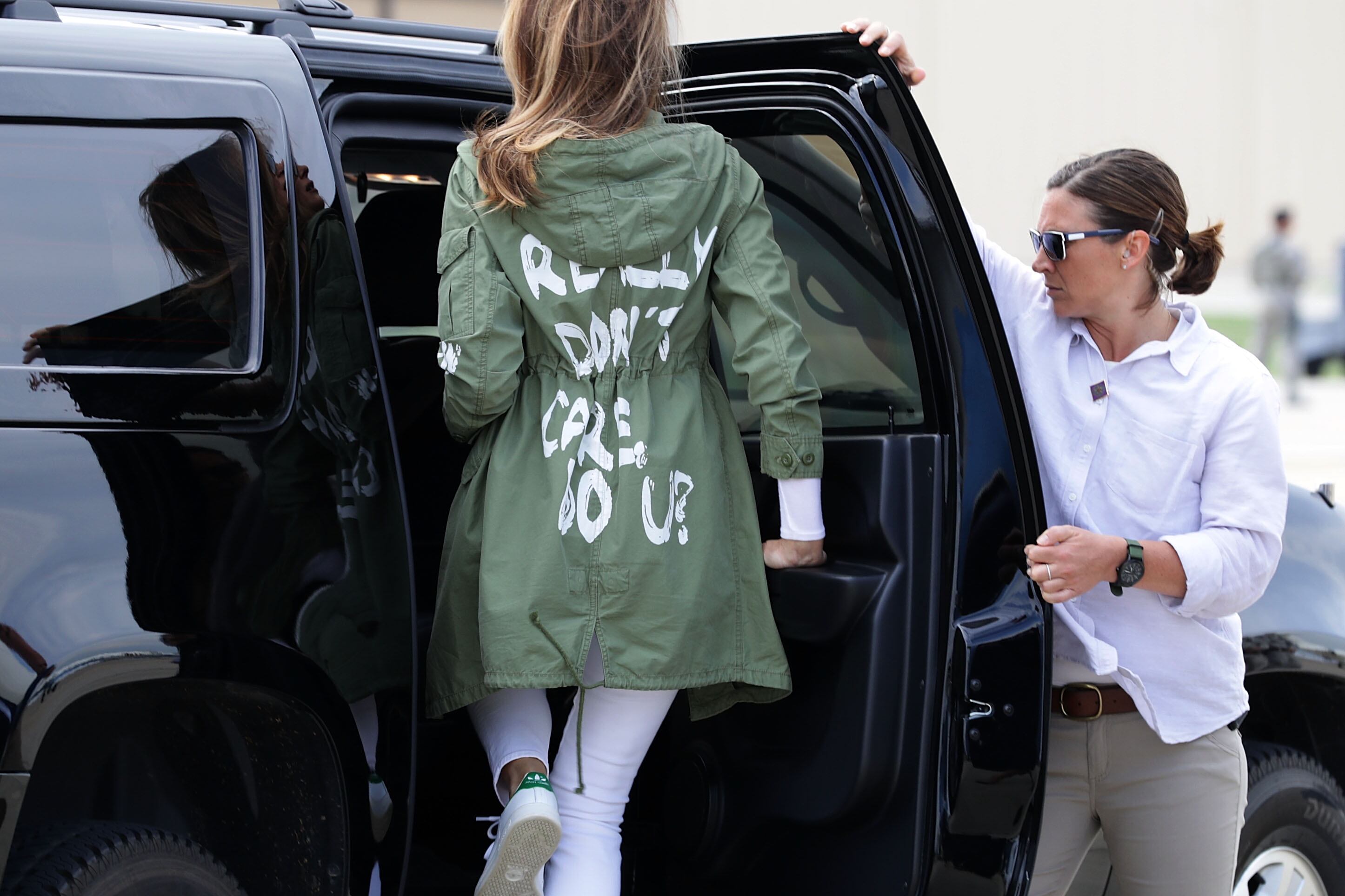 La polémica chaqueta de Melania Trump.