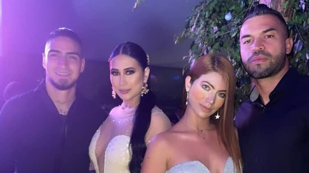 Andrés Cadavid, defensa del DIM, fue uno de los jugadores invitados al matrimonio