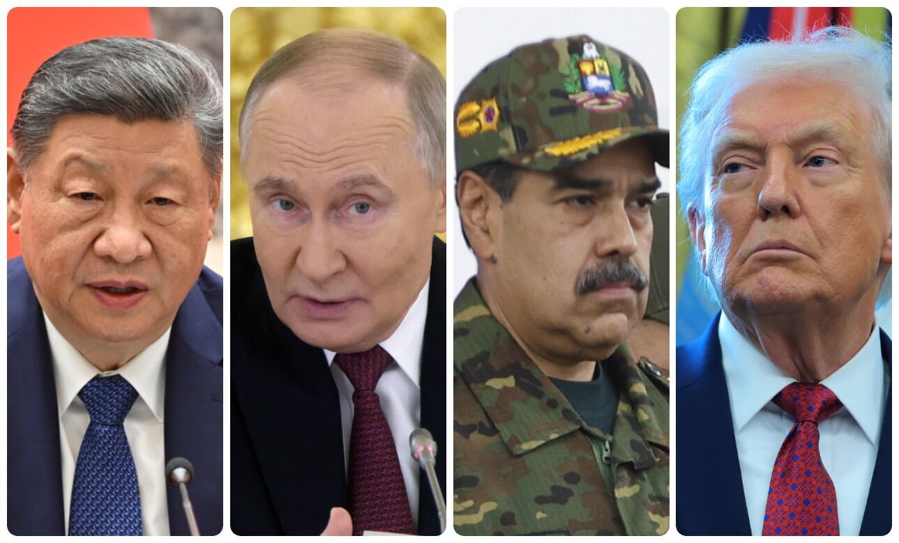 De izquierda a derecha: Xi Jinping, Vladímir Putin, Nicolás Maduro y Donald Trump.