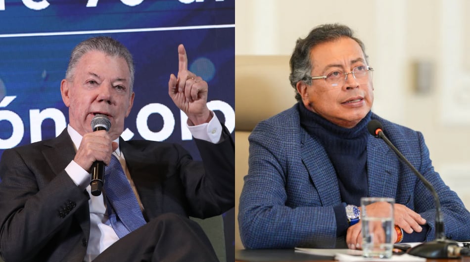 Juan Manuel Santos y Gustavo Petro.