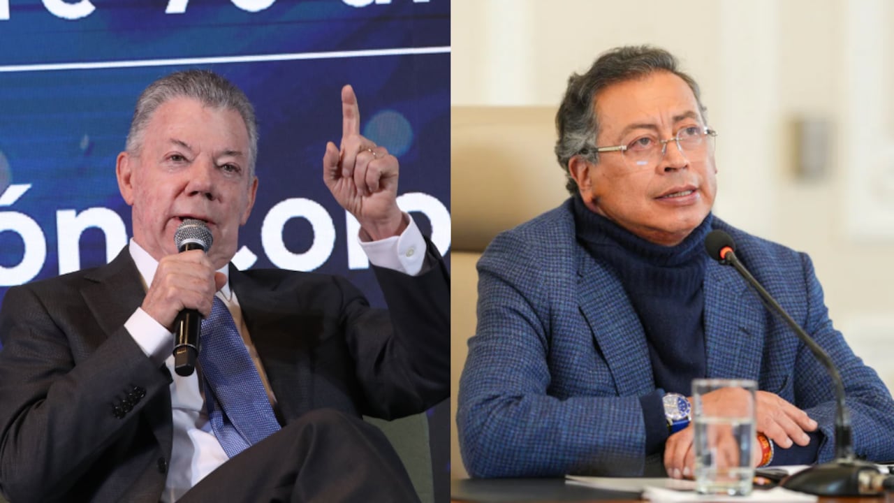 Juan Manuel Santos y Gustavo Petro.