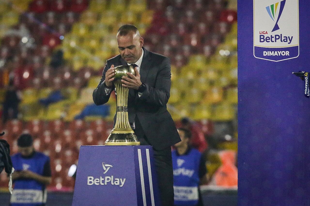 Bogotá. Junio 15 de 2024. Independiente Santa Fe enfrenta a Atlético Bucaramanga, por la Final de la Liga BetPlay I 2024, en el estadio Nemesio Camacho El Campín. (Colprensa - Mariano Vimos)