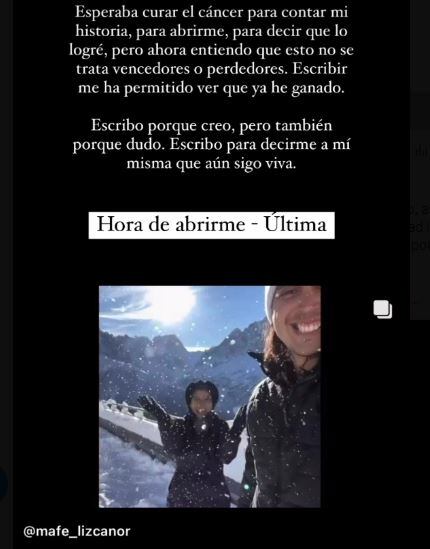 María Fernanda Lizcano luchó contra un duro cáncer