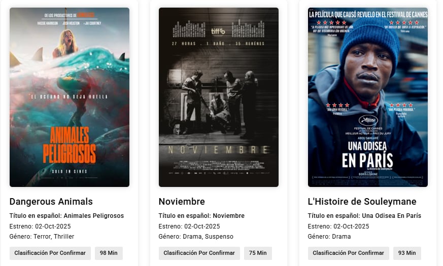 Estos son los estrenos de Cine Colombia.