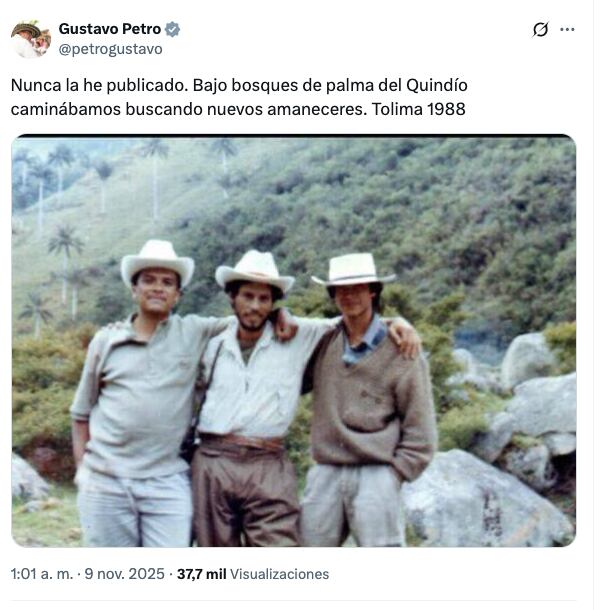 La publicación del presidente Petro.