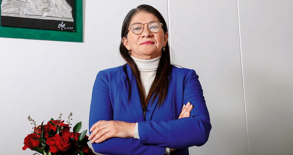  Sandra Ramírez, senadora del Partido Comunes. 