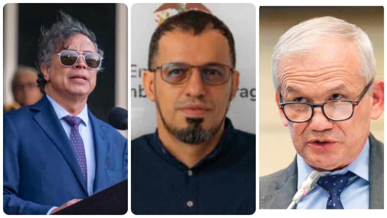 Gustavo Petro, Óscar Muñoz y Carlos Ramón González.